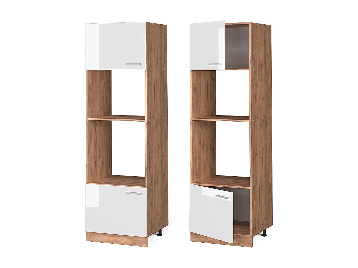 Armoire micro-ondes blanc haute brillance 60x57.2x206.8 r-line