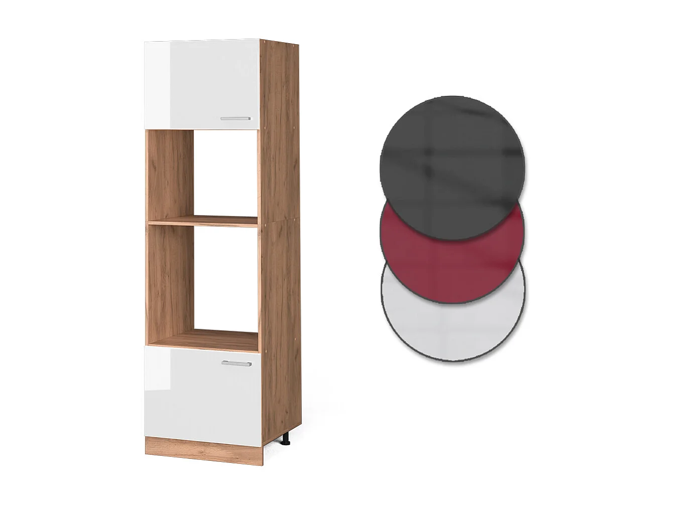 Armoire micro-ondes blanc haute brillance 60x57.2x206.8 r-line