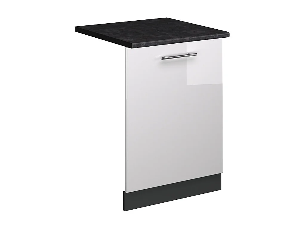 Façade de lave-vaisselle blanc haute brillance 60x1.6x81.8 fame-line