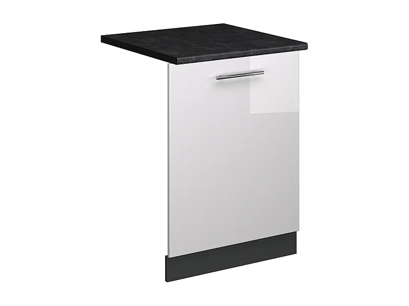 Façade de lave-vaisselle blanc haute brillance 60x1.6x81.8 fame-line