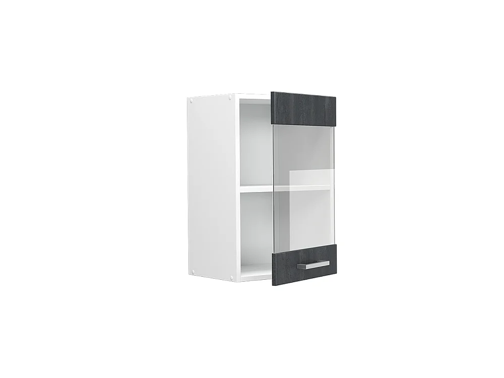 Glass kitchen cabinet black concrete 40x31x60 r-line