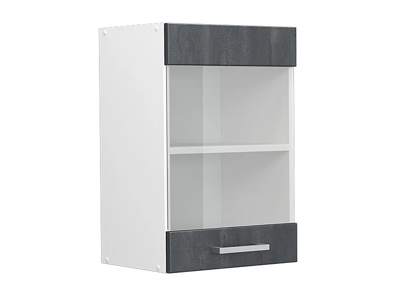 Armoire en verre béton noir 40x31x60 r-line