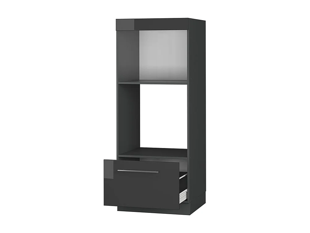 Armoire micro-ondes anthracite haute brillance 60x58.1x153.6 fame-line