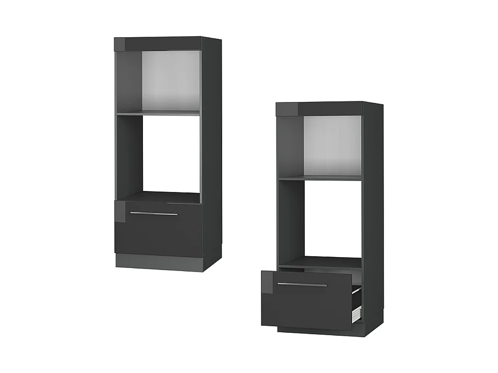 Microwave cabinet anthracite high gloss 60x58.1x153.6 fame-line