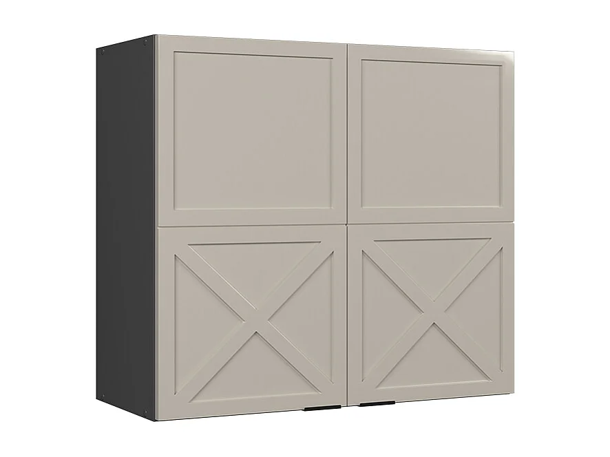 Armoire en verre grisbeige 80x34.1x72 fame-line