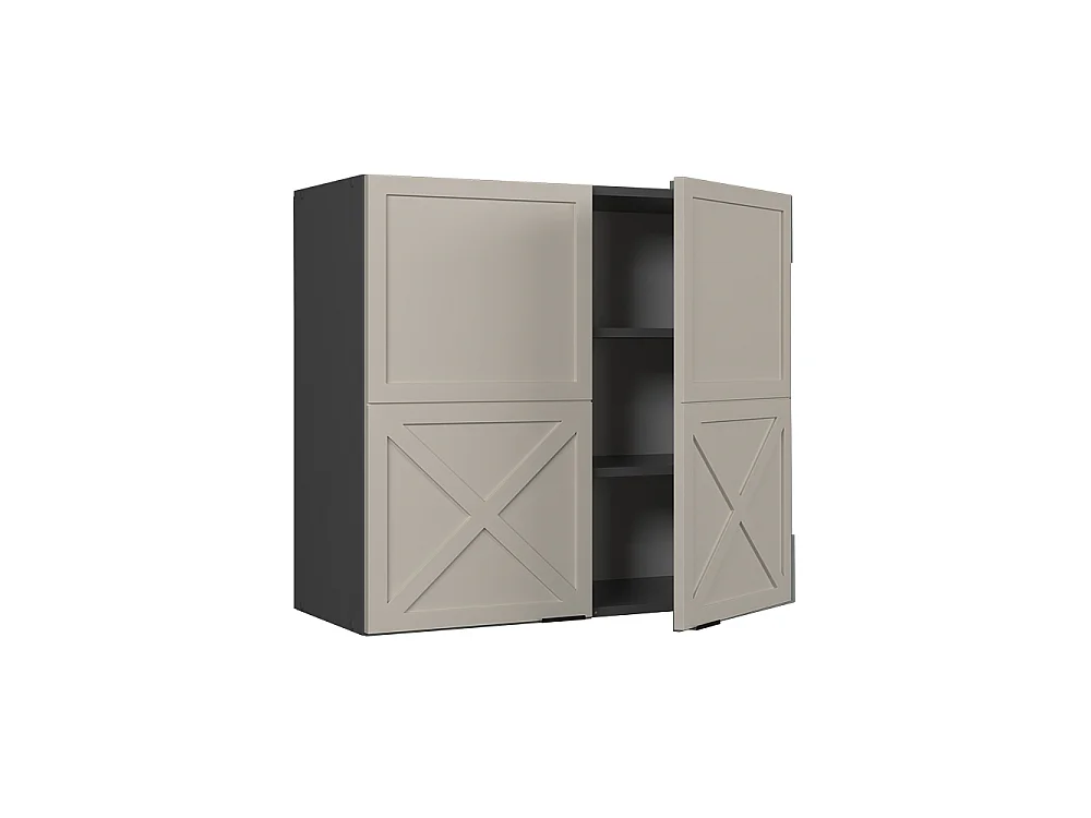 Mobile da cucina in vetro grigiobeige 80x34.1x72 fame-line