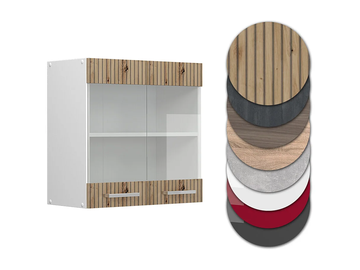 Küchenglasschrank artisan-eiche 60x31x60 r-line
