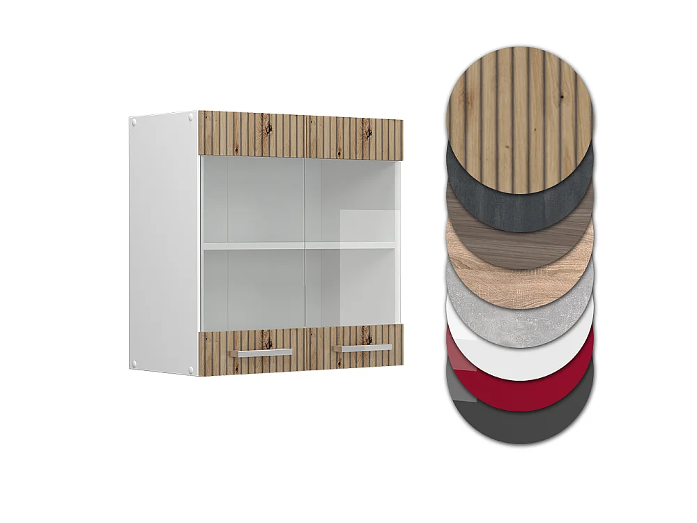 Köksglasskåp hantverks ek 60x31x60 r-line