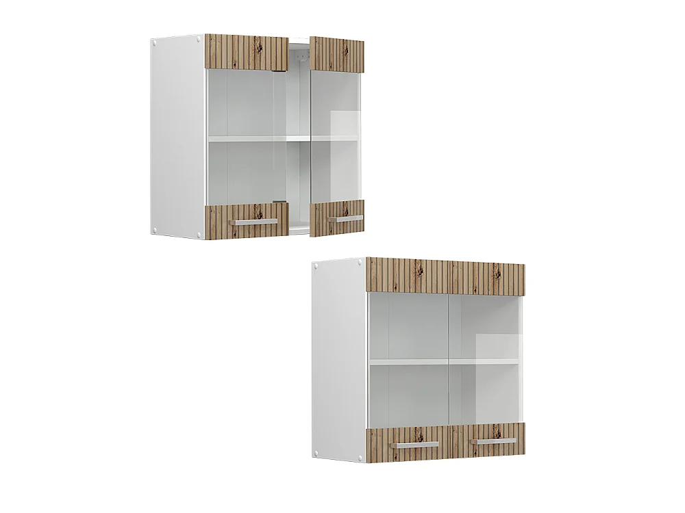 Köksglasskåp hantverks ek 60x31x60 r-line