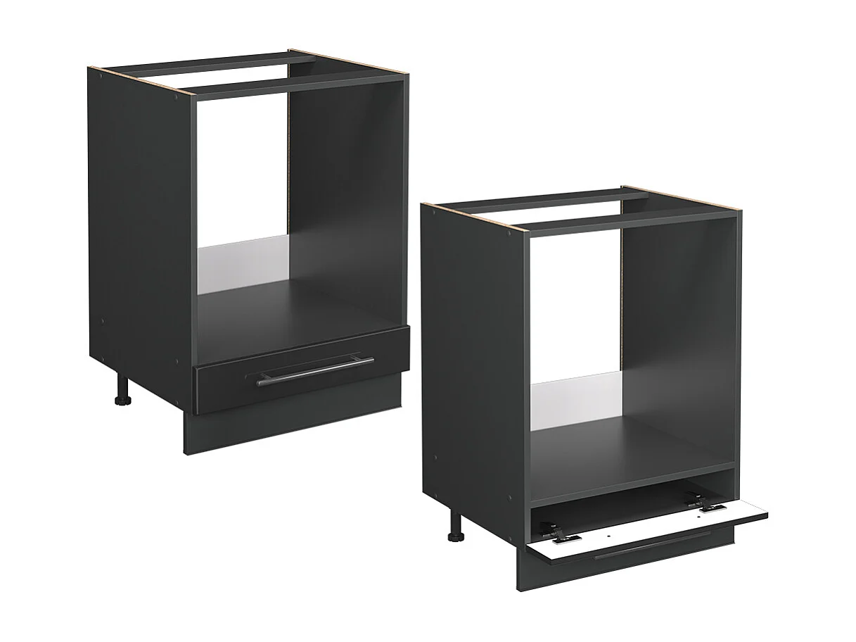 Meuble pour four anthracite haute brillance 60x51.6x82 fame-line