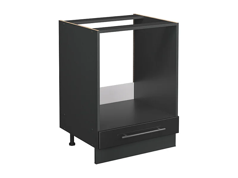 Meuble pour four anthracite haute brillance 60x51.6x82 fame-line
