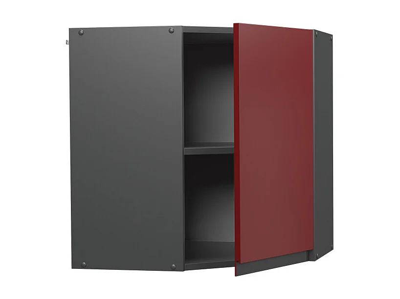 Armario colgante de esquina rojo 57x34.1x60 r-line