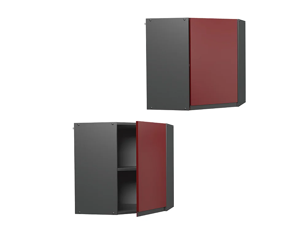 Mobile angolare da cucina rosso 57x34.1x60 r-line