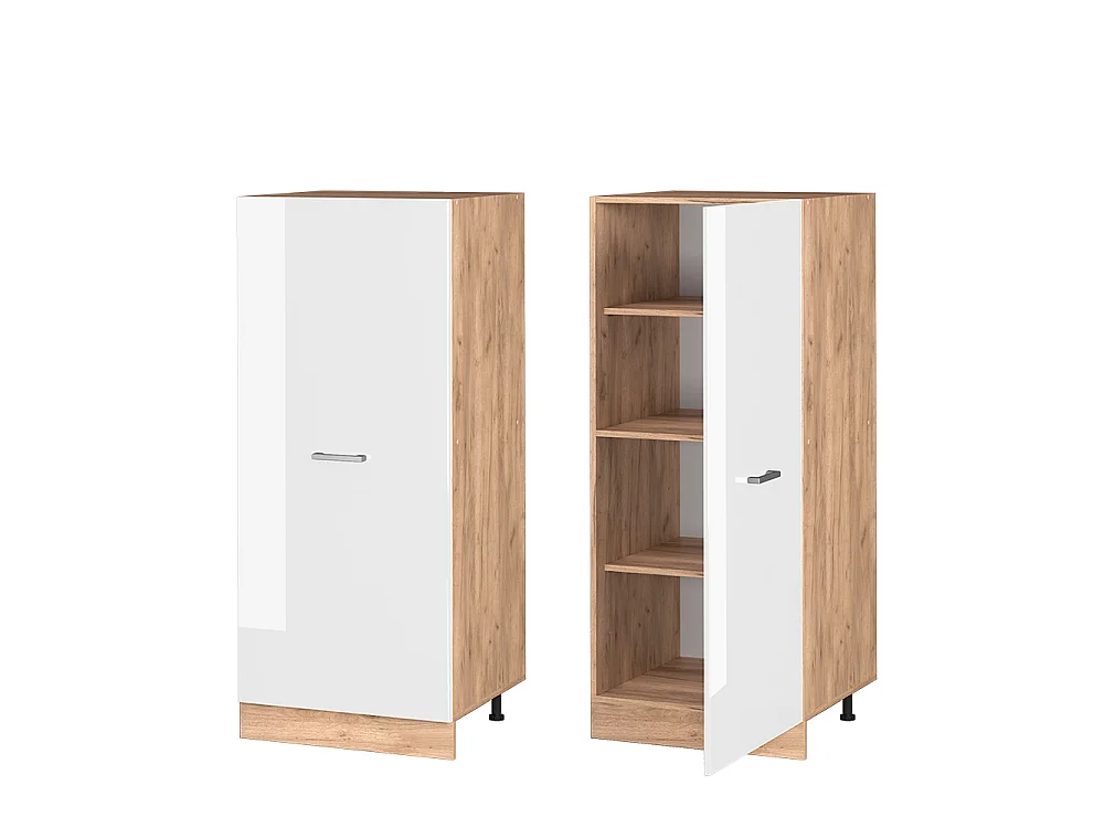 Tall cabinet white high gloss 60x57x143 r-line