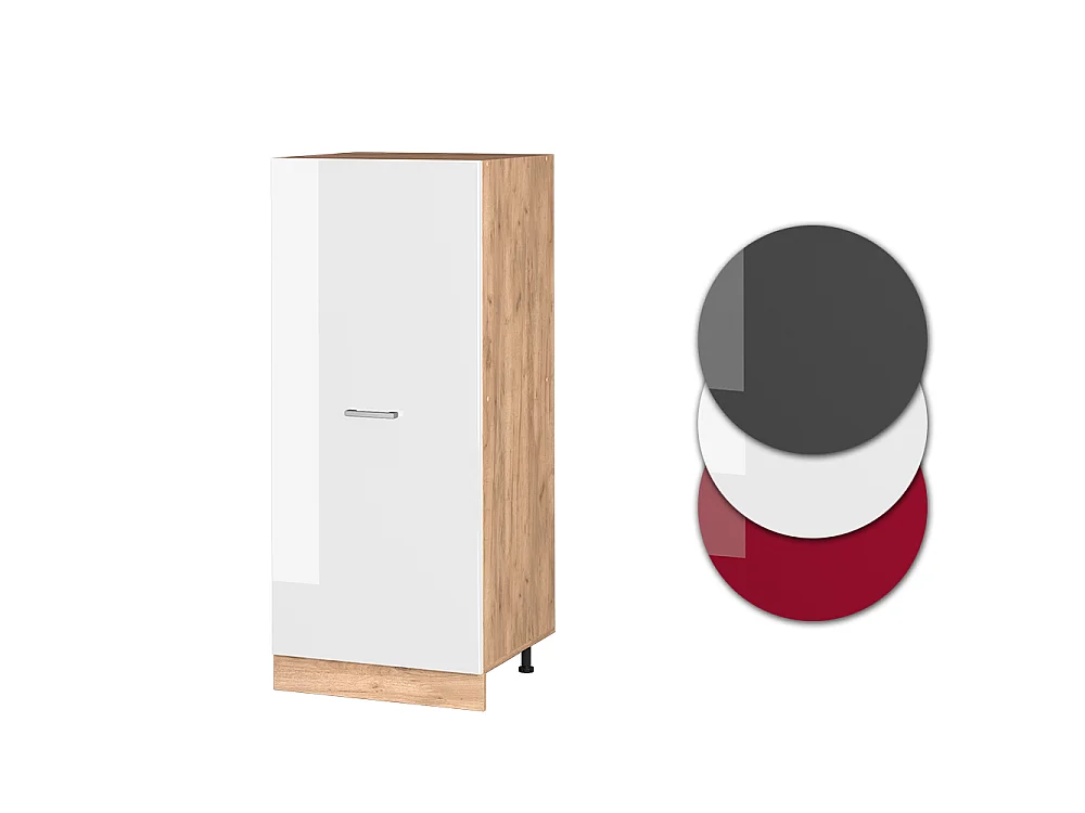 Tall cabinet white high gloss 60x57x143 r-line
