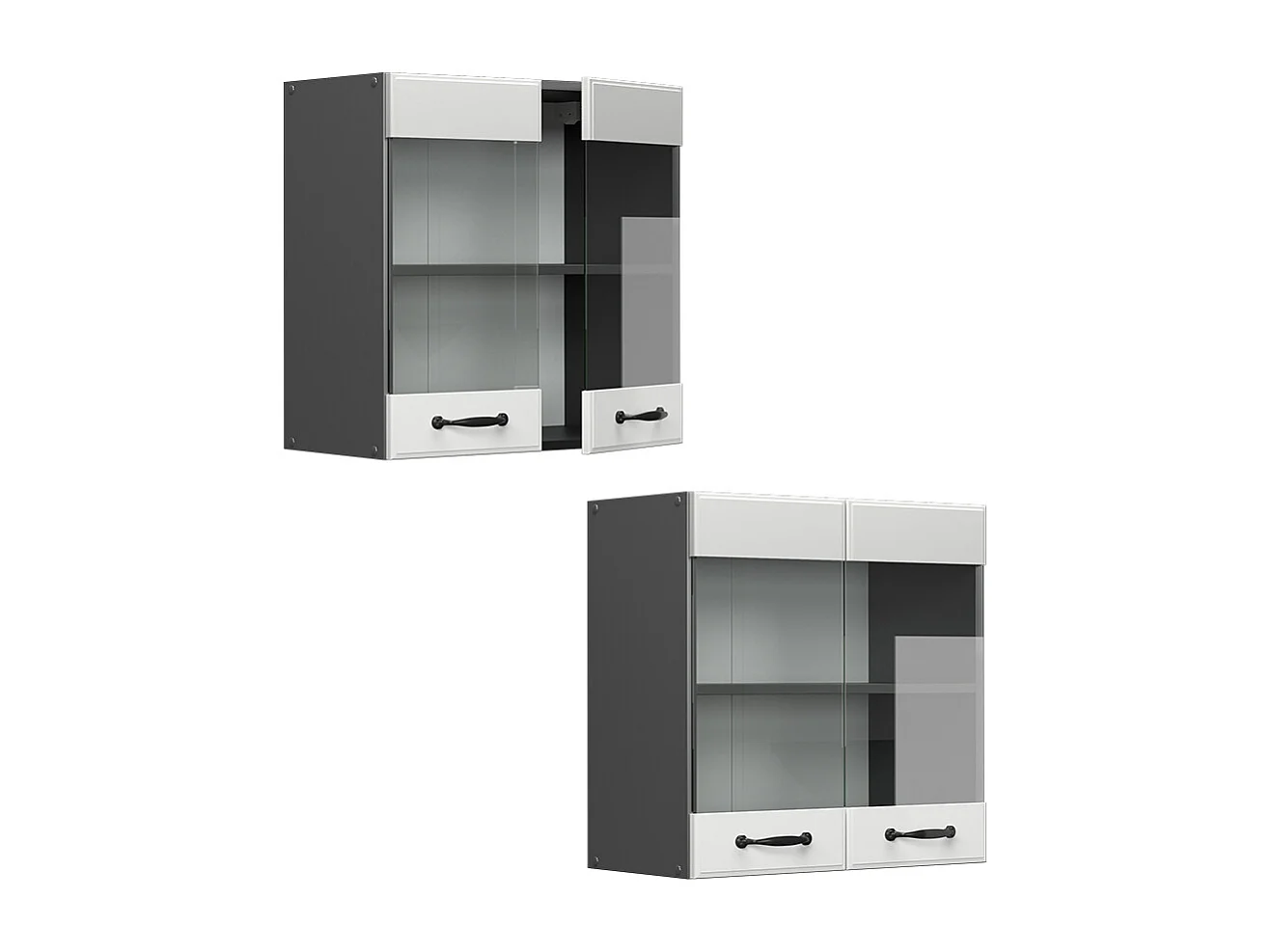 Armoire en verre blanc campagne 60x31x60 r-line