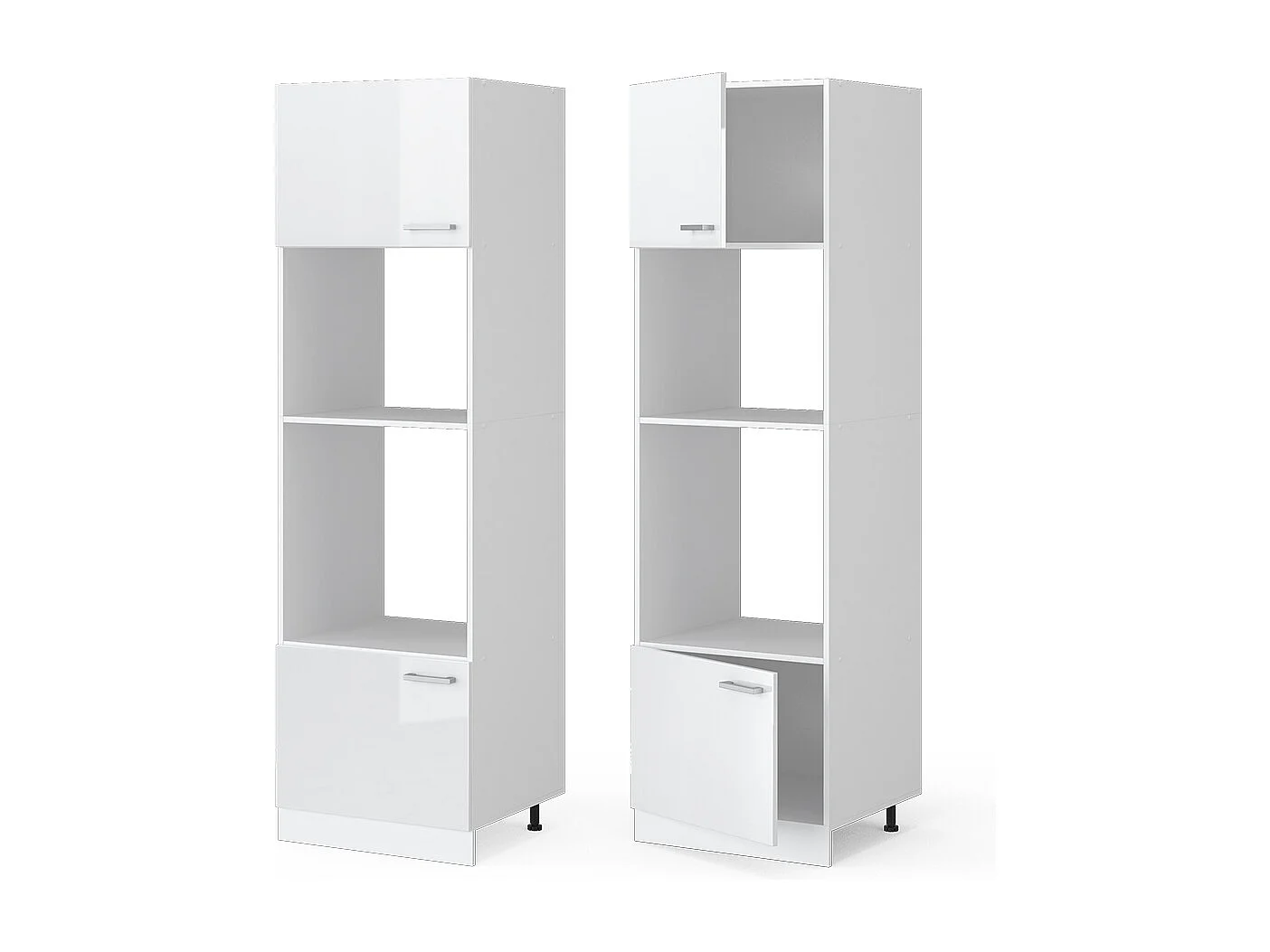 Szafka do mikrofalówki biały wysoki połysk 60x57.2x206.8 r-line