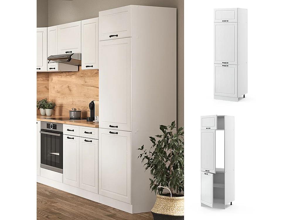 Armoire pour frigo blanc campagne 60x57.2x206.8 r-line