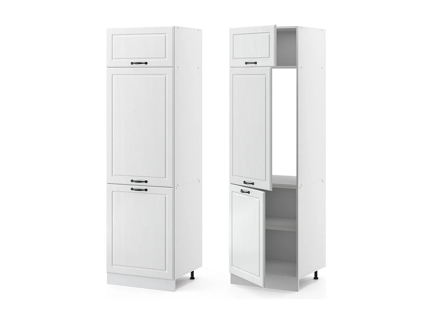 Armoire pour frigo blanc campagne 60x57.2x206.8 r-line
