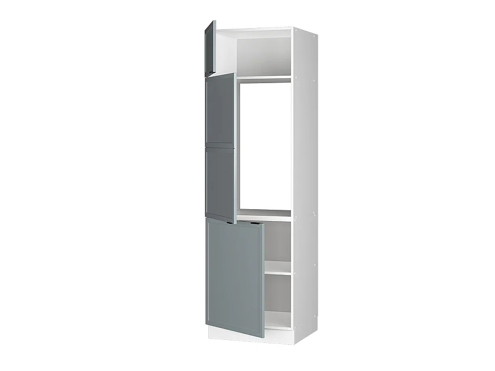 Fridge housing cabinet light blue-grey 60x58.1x206.8 fame-line