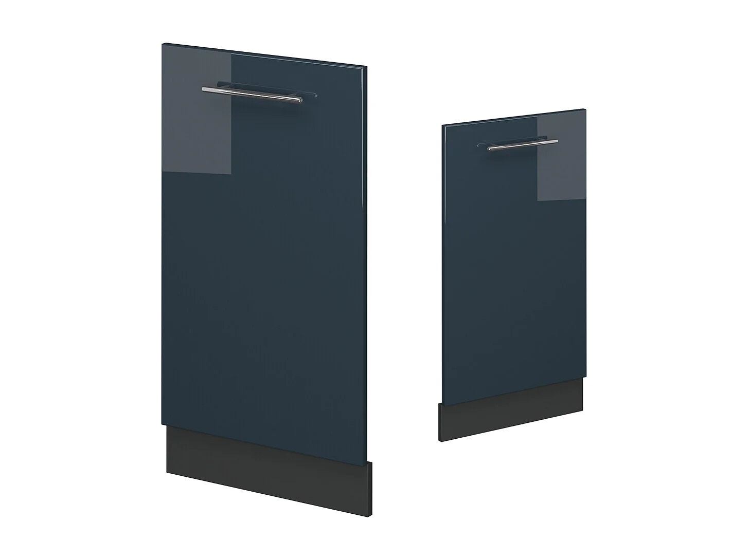 Façade de lave-vaisselle bleu foncé brillant 45x1.6x81.8 fame-line