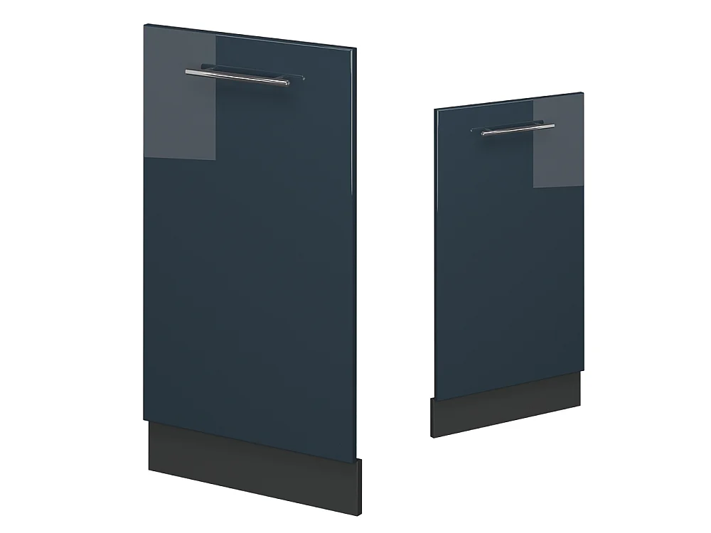 Dishwasher front panel dark blue high gloss 45x1.6x81.8 fame-line