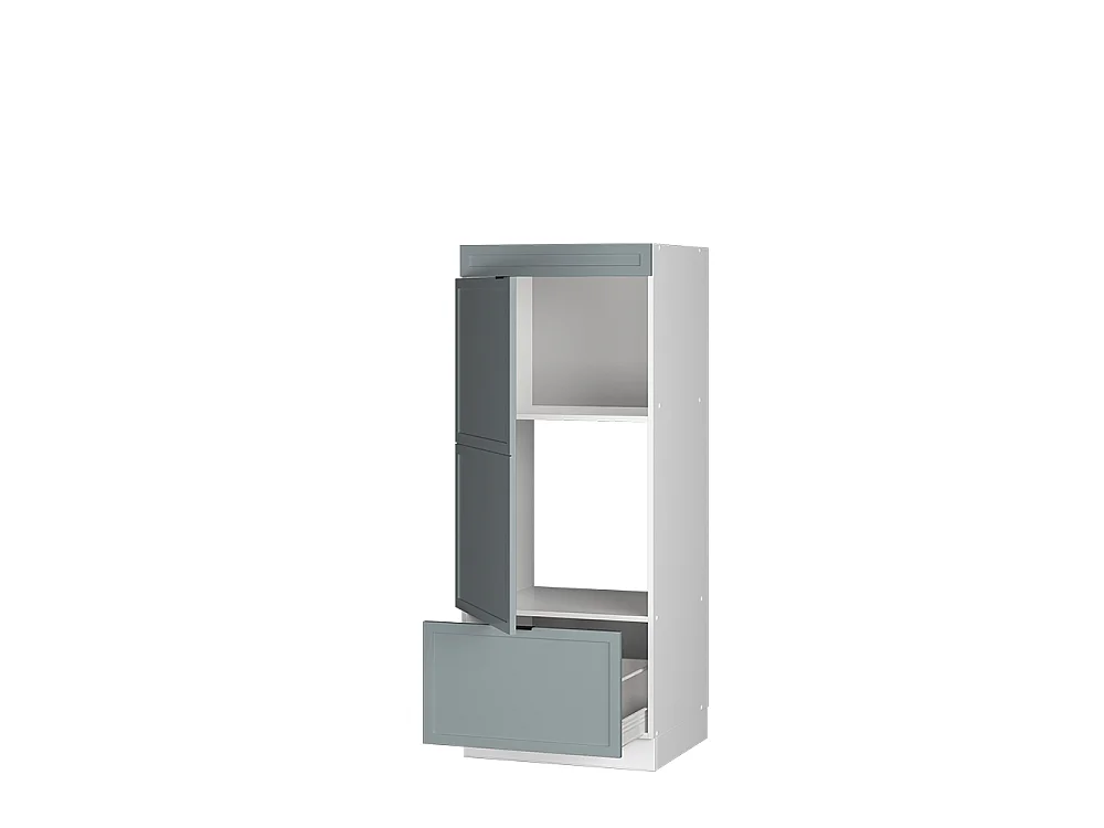 Microwave cabinet light blue-grey 60x58.1x153.6 fame-line