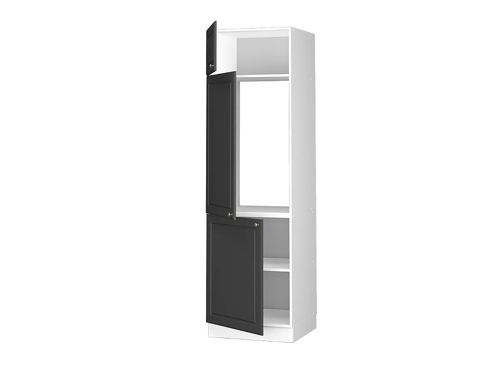 Armoire pour frigo anthrazit-gold landhaus 60x58.1x206.8 fame-line