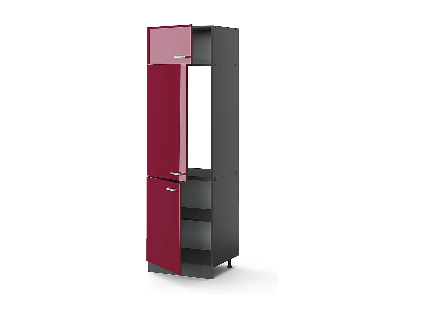 Armoire pour frigo rouge brillant 60x57.2x206.8 r-line