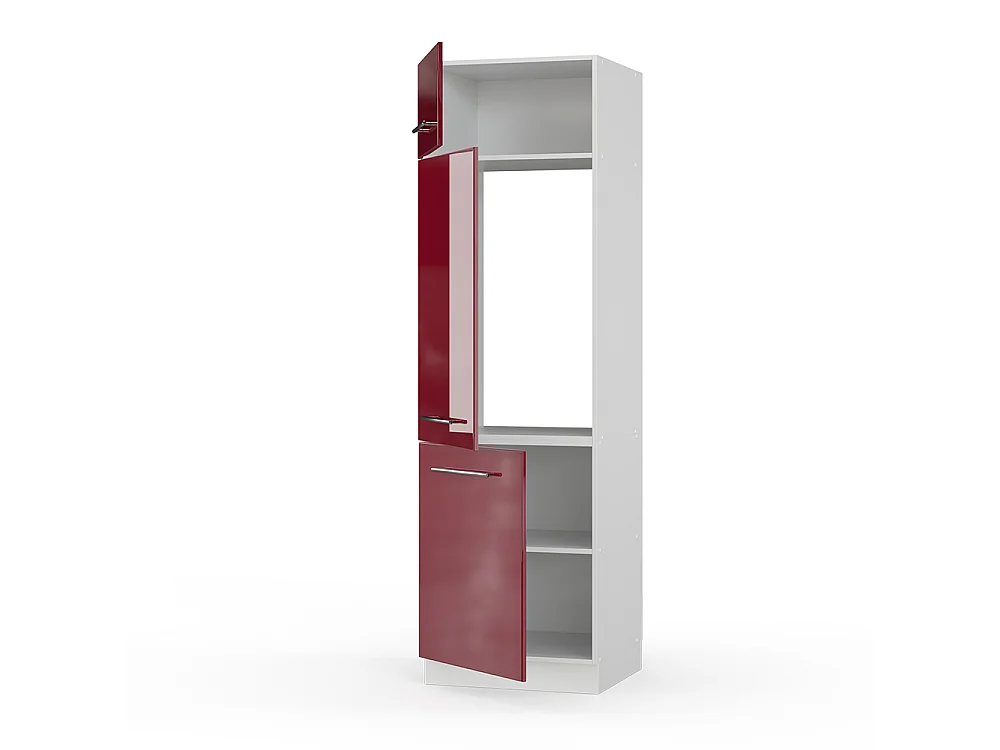 Kylskåp bordeaux högblank 60x58.1x206.8 fame-line
