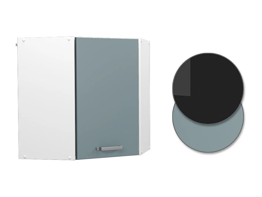 Elément haut de cuisine bleu-gris 57x34.1x60 r-line