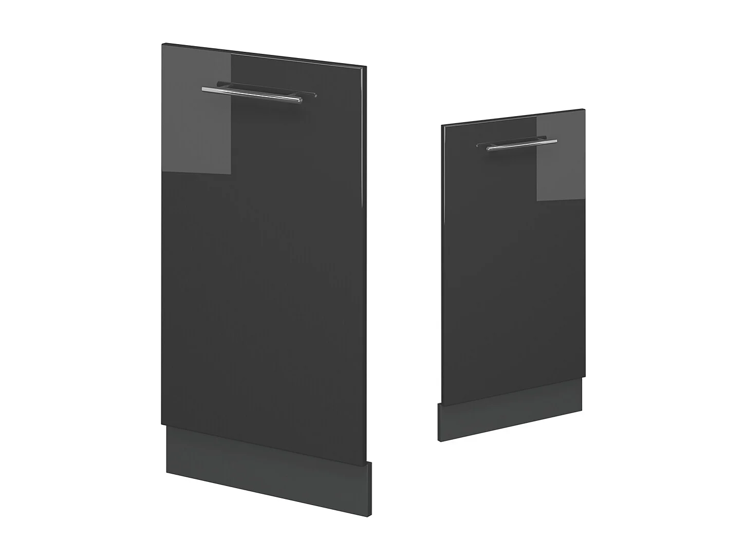 Façade de lave-vaisselle anthracite haute brillance 45x1.6x81.8 fame-line