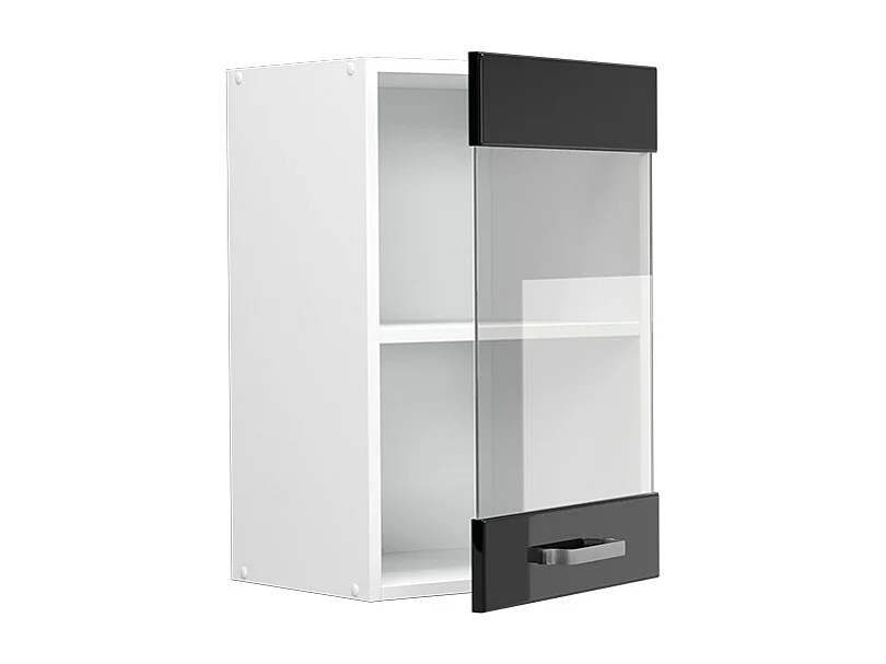 Armoire en verre noir haute brillance 40x31x60 r-line