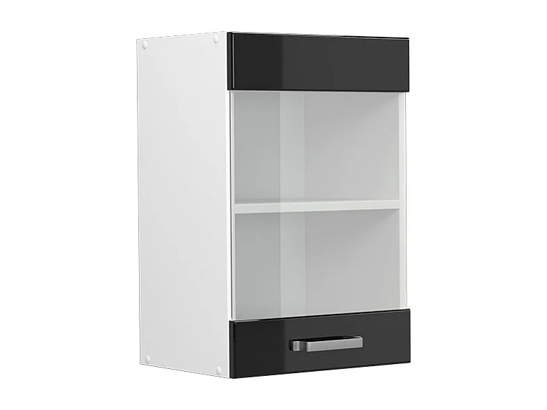 Mobile da cucina in vetro nero lucido 40x31x60 r-line