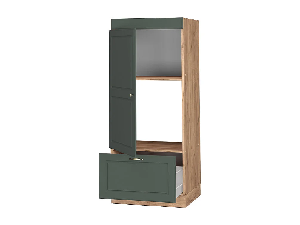 Armoire micro-ondes vert or campagne 60x58.1x153.6 fame-line