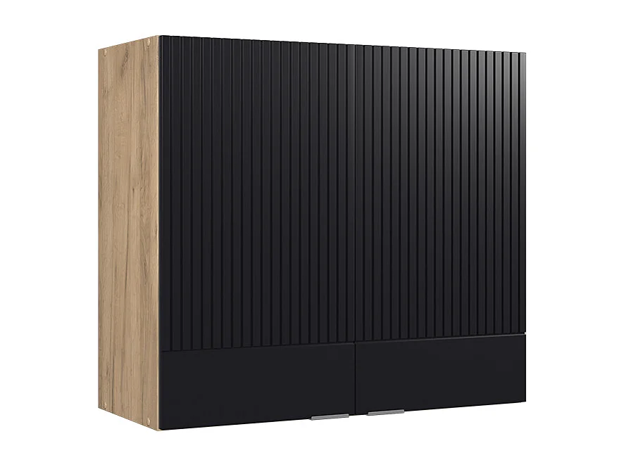 Armoire en verre noir rayé 80x34.1x72 fame-line