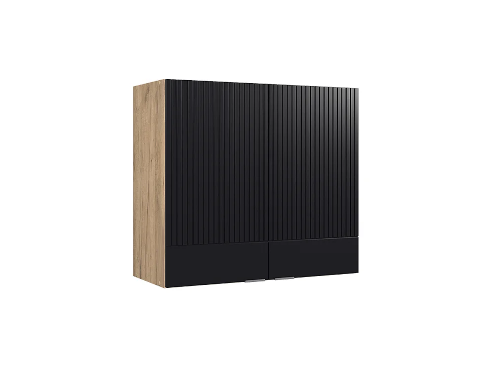 Armoire en verre noir rayé 80x34.1x72 fame-line