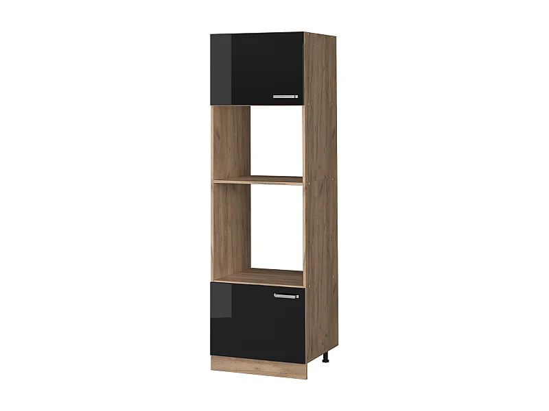 Szafka do mikrofalówki czarny wysoki połysk 60x57.2x206.8 r-line