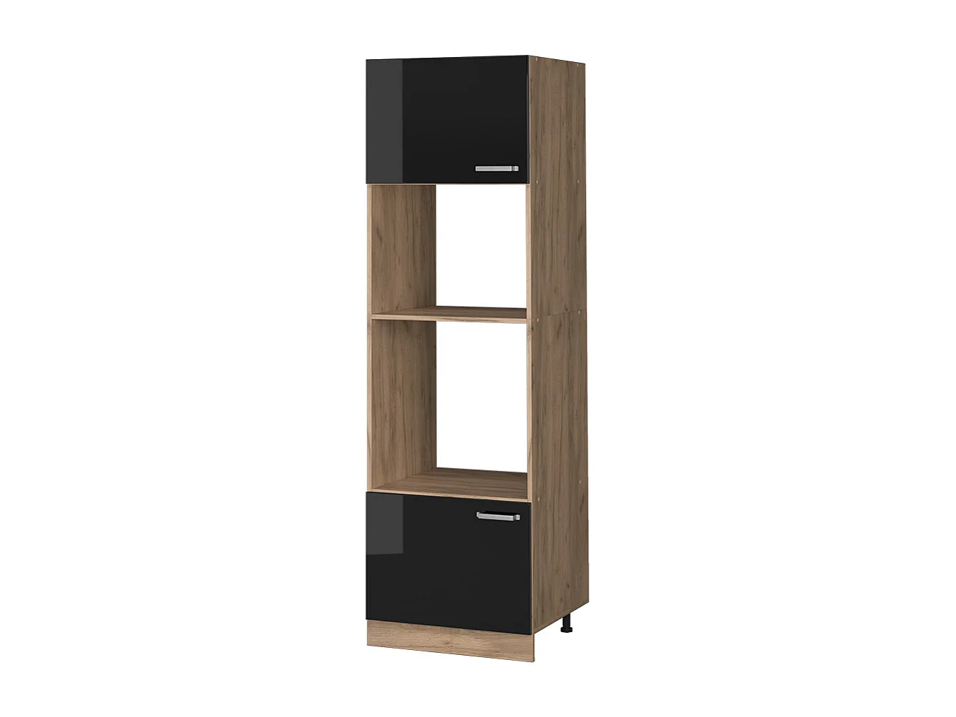 Armoire micro-ondes noir haute brillance 60x57.2x206.8 r-line