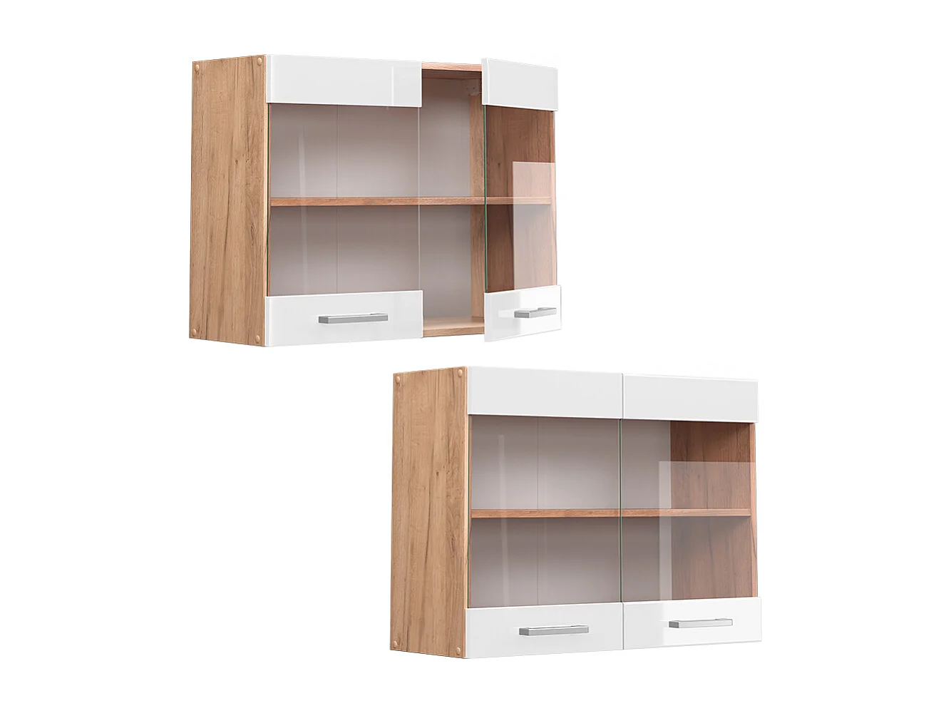 Armoire en verre blanc haute brillance 80x31x60 r-line