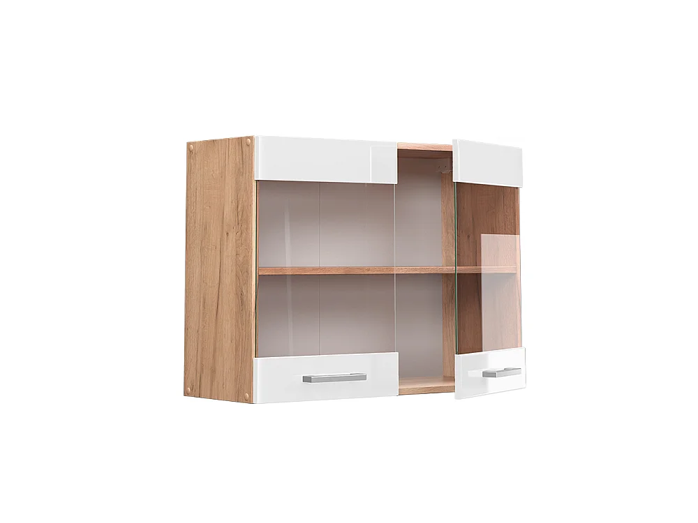 Armoire en verre blanc haute brillance 80x31x60 r-line
