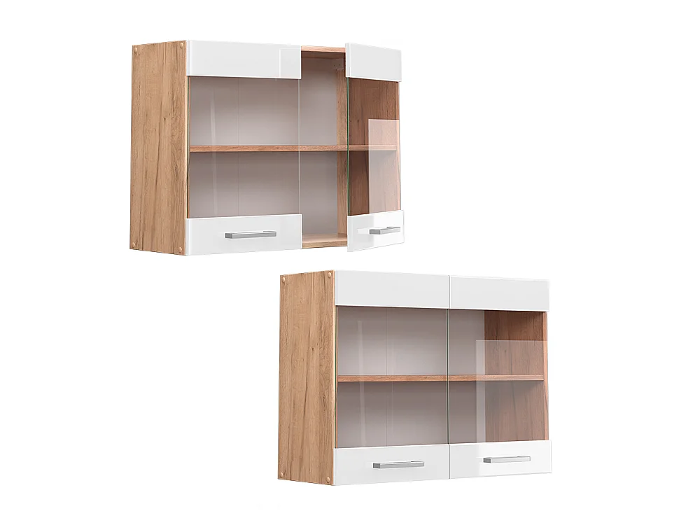 Armoire en verre blanc haute brillance 80x31x60 r-line
