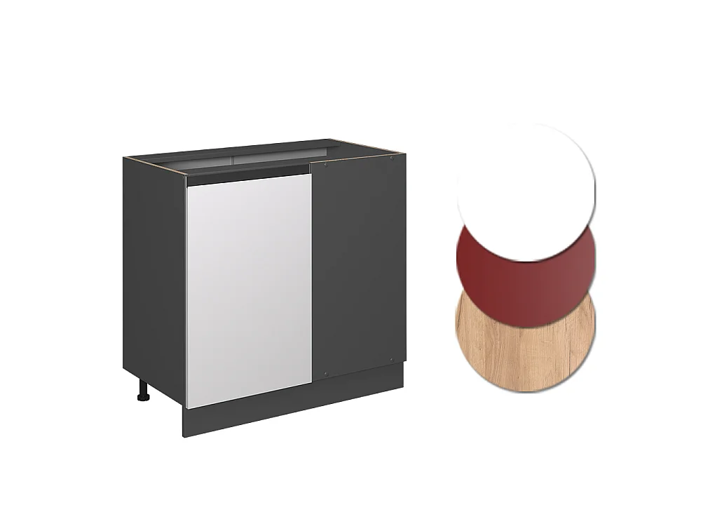 Corner cabinet white 86x46x81.6 r-line