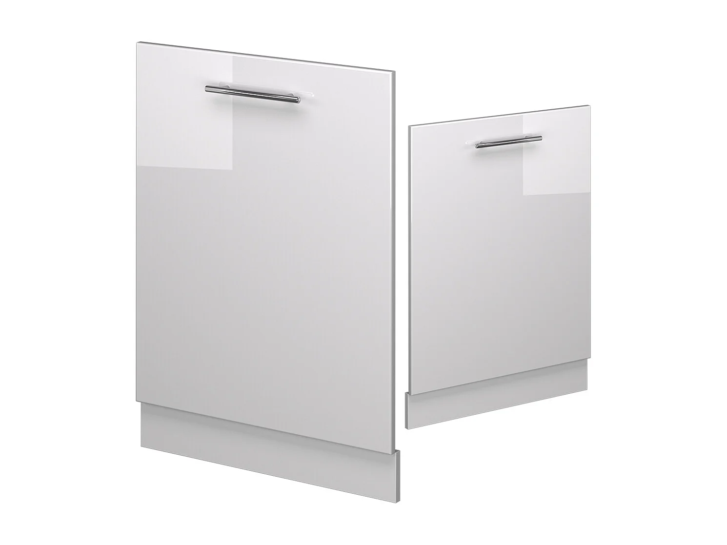 Façade de lave-vaisselle blanc haute brillance 60x1.6x81.8 fame-line