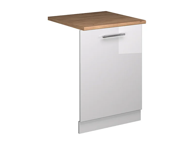 Façade de lave-vaisselle blanc haute brillance 60x1.6x81.8 fame-line