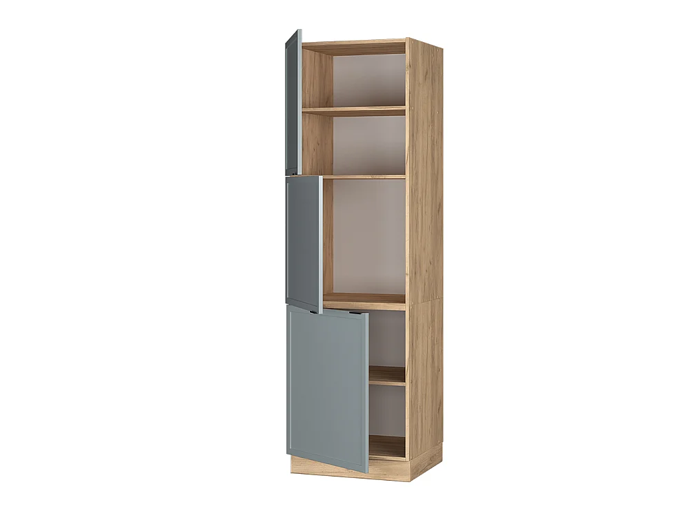 Mobile cucina dispensa blu-grigio chiaro/rovere dorato 60x58.1x206.8 fame-line