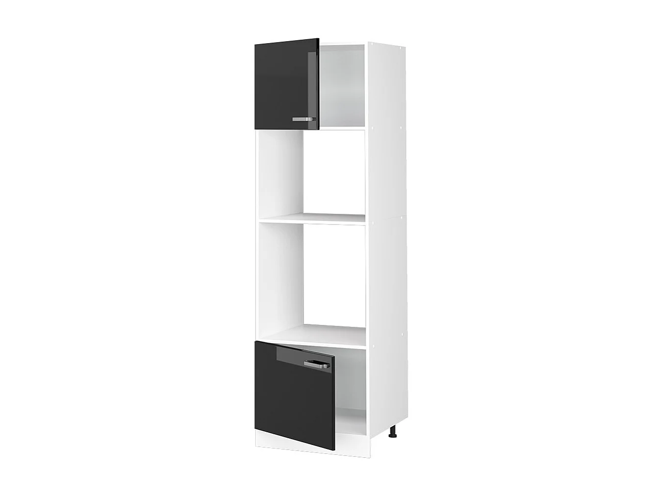 Armoire micro-ondes noir haute brillance 60x57.2x206.8 r-line