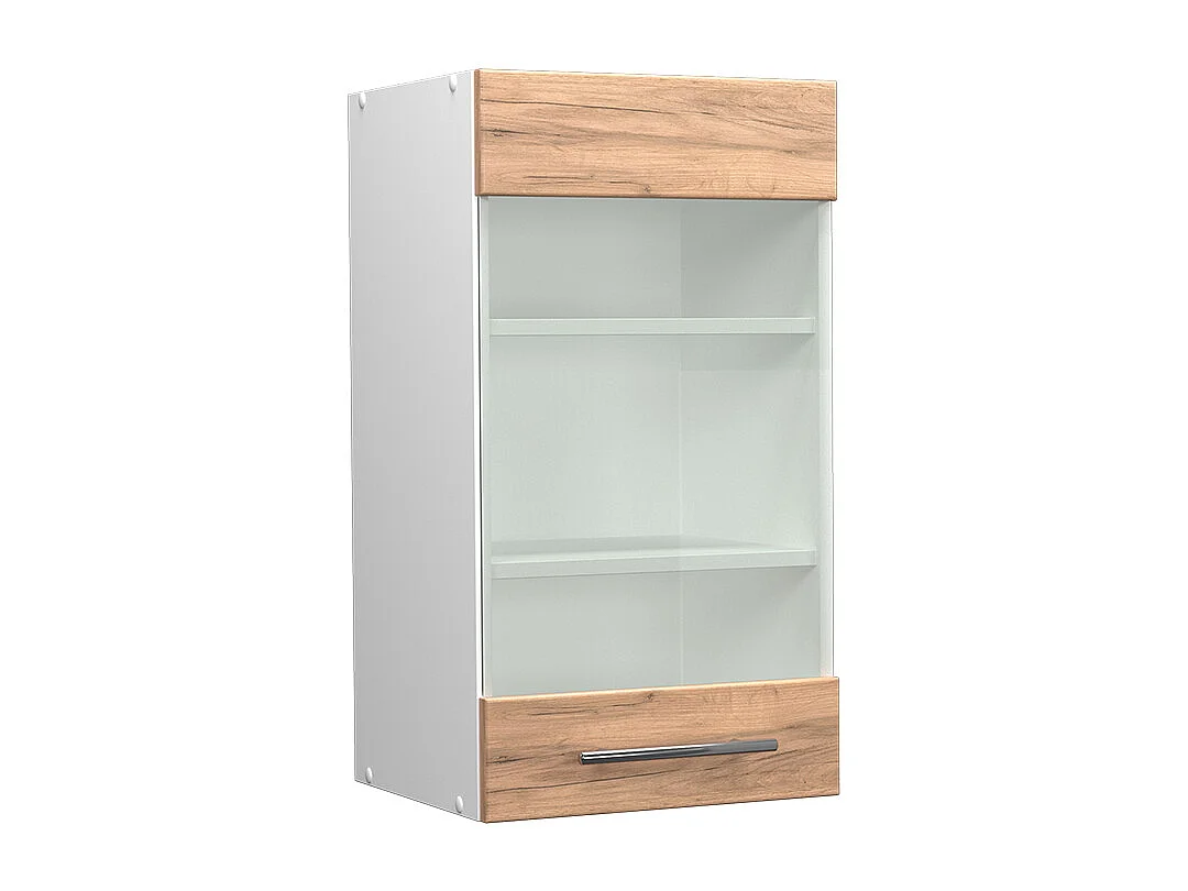 Armoire en verre chêne de force doré 40x34.1x72 fame-line
