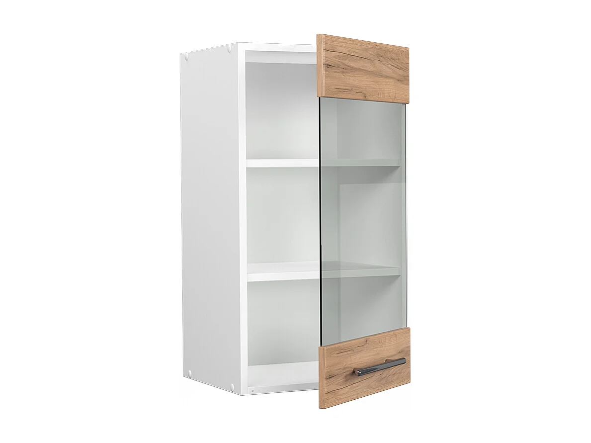 Armoire en verre chêne de force doré 40x34.1x72 fame-line