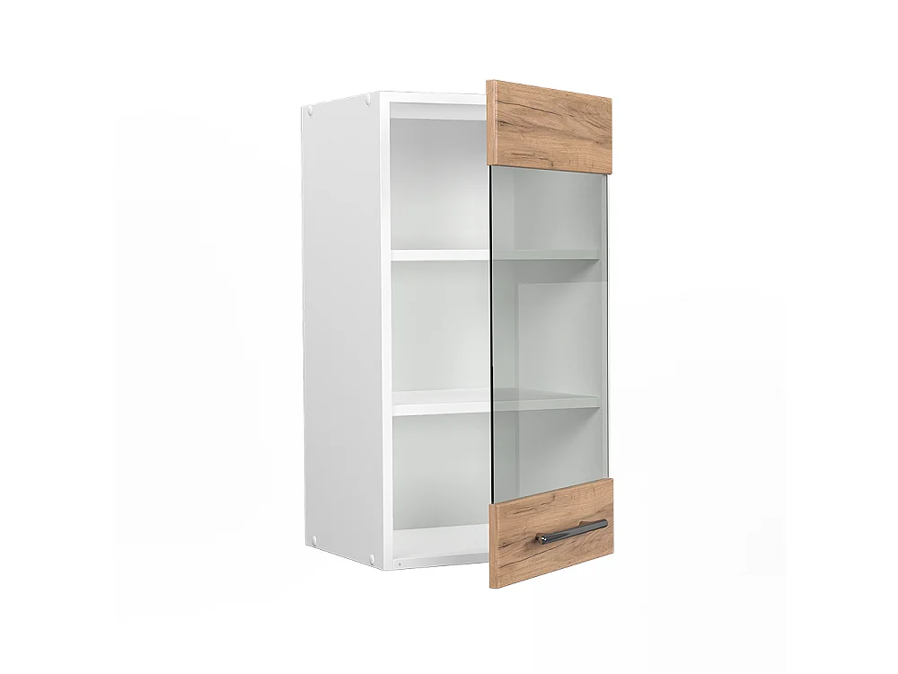Armoire en verre chêne de force doré 40x34.1x72 fame-line